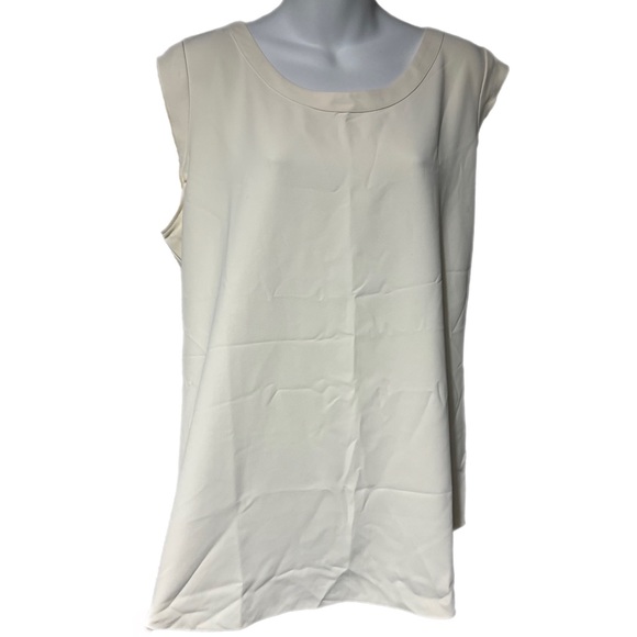 Daily Ritual Cream Cap Sleeve Sleeveless Tunic Tank Blouse Top Shirt Size 16 - Picture 1 of 8